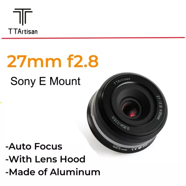 TTArtisan 27 mm F2.8 Autofokus-objektiv-Kameraobjektiv für Sony E Mount