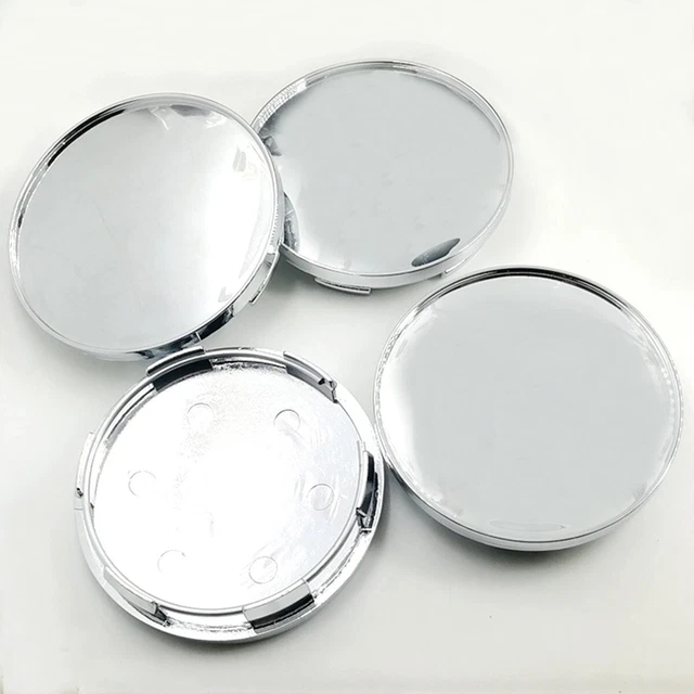 4Pcs Wheel Rim Center Hub Caps Cover 68MM Car Accessories Chrome Silver No Logo