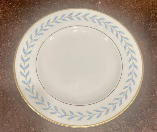 8” Salad Plate Vintage Syracuse China SHERWOOD Blue Laurel Old Ivory Gold Trim