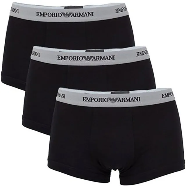 3 Boxer Emporio Armani EA7 3 Boxer Underwear Cotone Uomo Nero 111357CC717 120