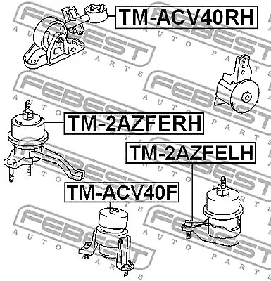 TM-ACV40F FEBEST Montaggio motore per XUS, TOYOTA, TOYOTA (GAC) 2