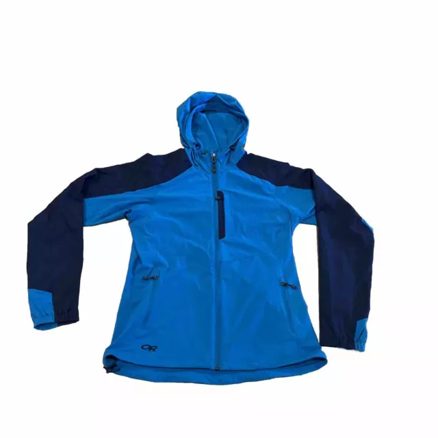 OR Outdoor Research Ferrosi Hoodie Womens Large Blue Full Zip Jacket