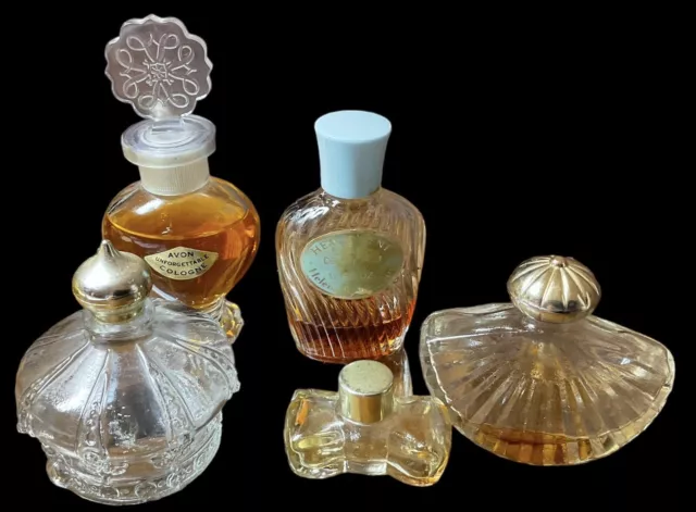 Vtg Perfume Bottles Lot Of 5