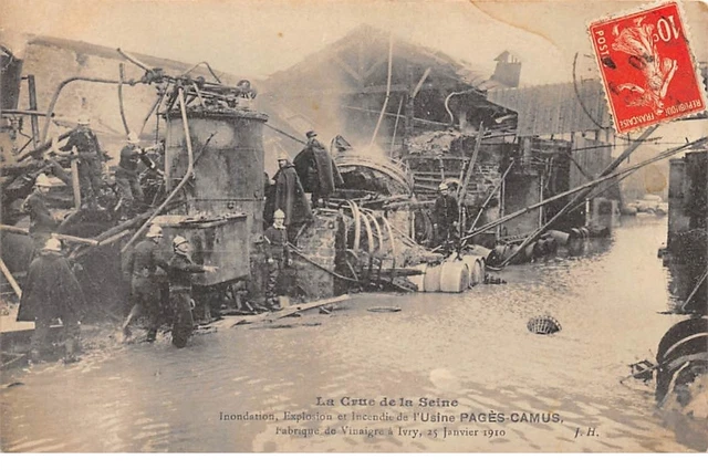 94.n° 109300. ivry sur seine. explosion & factory fire camus pages