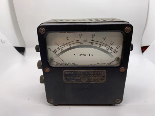 VINTAGE Weston Electrical Instrument Kilowatts Zero Corrector,Model 432 Untested