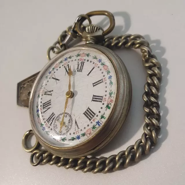 Taschenuhr Antik Herren Junghans "38" Full Silver 800 Men's Vintage Pocket Watch 2