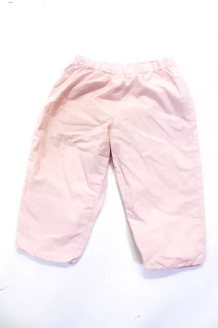 Bonpoint Childrens Girls Elastic Waist Poplin Pants Light Pink Size 18M