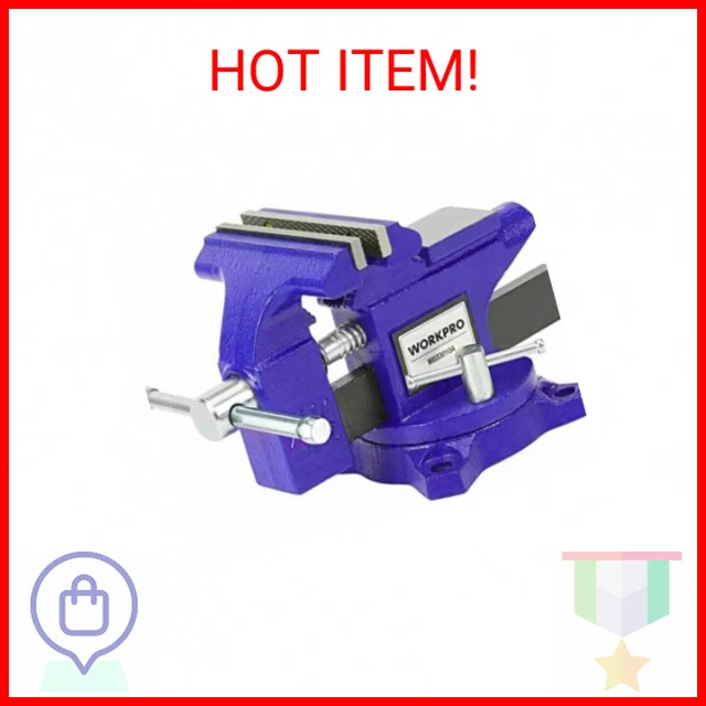 WORKPRO Bench Vise, 4-1/2" Vice for Workbench, Utility Combination Pipe Home Vis