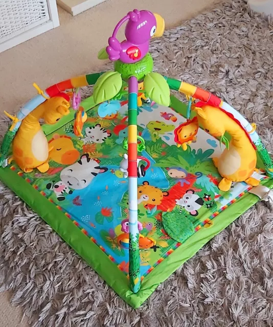 Fisher-Price Rainforest Music & Lights Deluxe Gym Baby Play Activity Mat