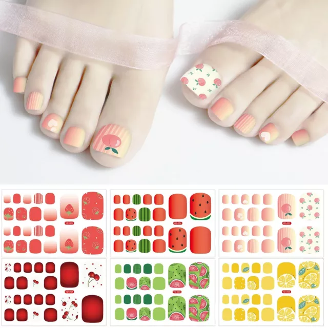 Toe Nail Wraps Art Stickers Self Adhesive Fruits Tips DIY Nail Polish Stickers