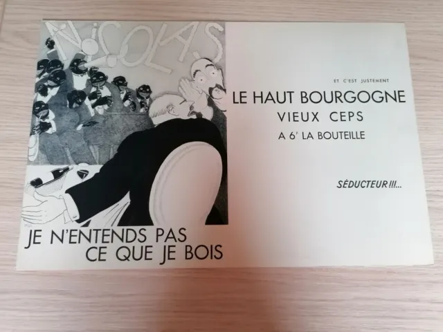 1 encart plaquette dépliant publicitaire rare Ets des vins Nicolas années 20-30