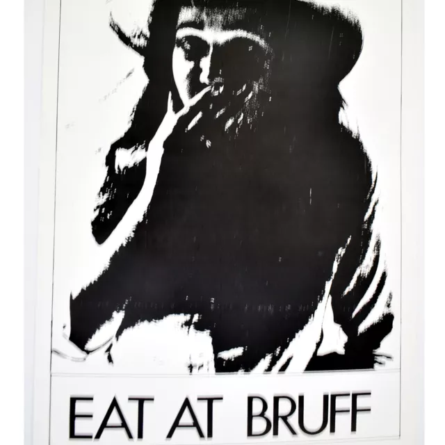 1980s Surprise Your Tummy Eat At Bruff Restaurants Brian Hughes Poster Limerick