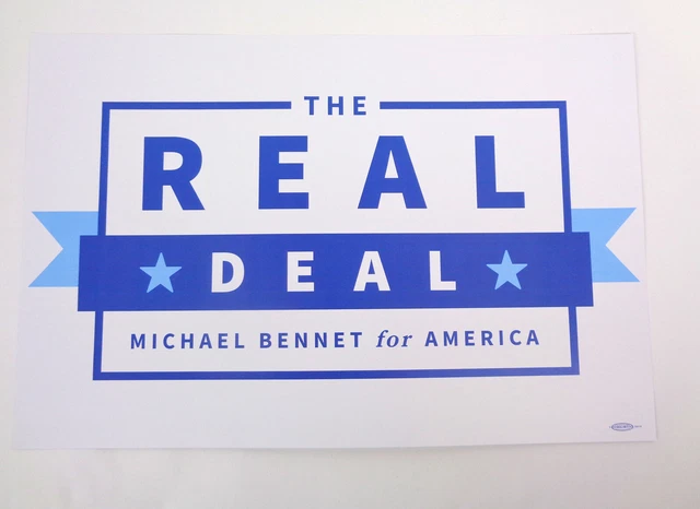 Senator Michael Bennet For President 2020 Official Campaign Rally Sign Poster C