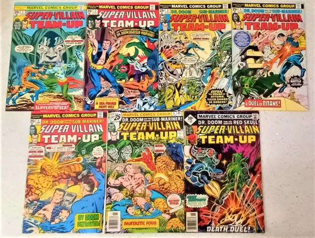 Marvel-Super-Villain Team-Up #1,2,3,4,5,6,12-1975-1st Appearance of The Shroud