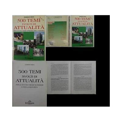 Paperback J 7965 LIBRO 500 TEMI SVOLTI DI ATTUALITA’ DI DOMENICO BRUNI 1995 
