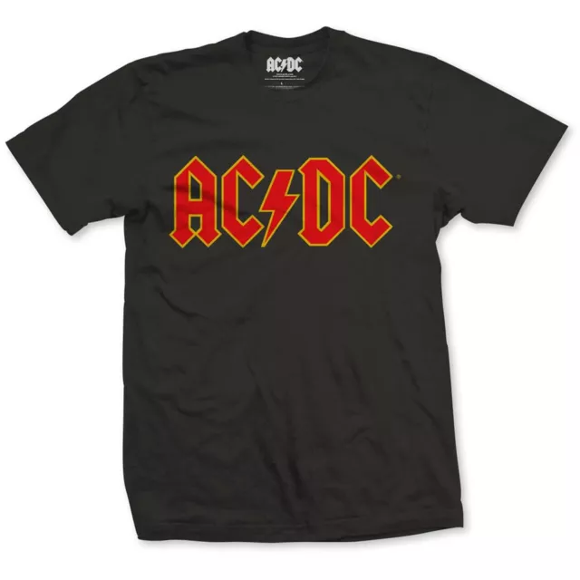 Official AC/DC T Shirt Red Logo Black Mens Unisex Classic Rock Metal Tee New