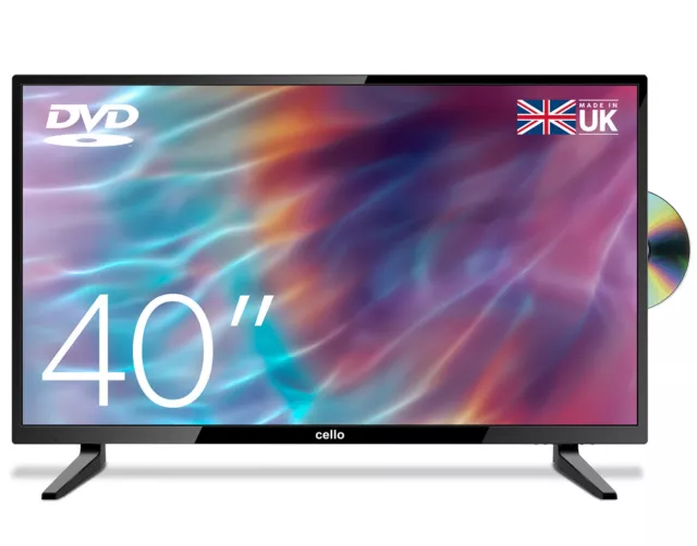 CELLO 40 inch LED TV BUILT IN DVD PLAYER FULL HD 1080P FREEVIEW HD 3 x HDMI,USB