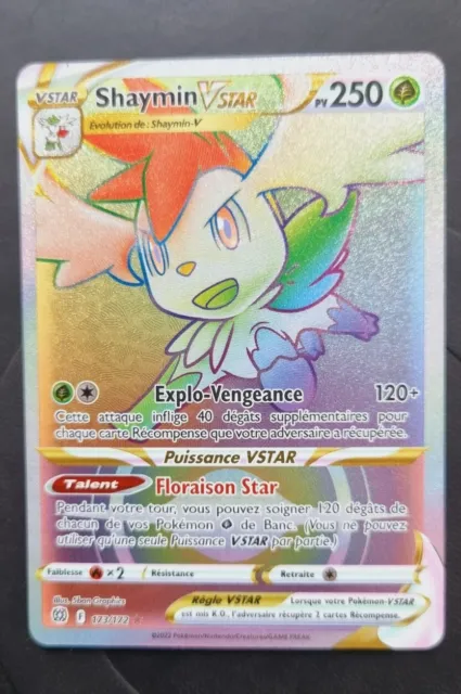 Carte Pokémon Shaymin Vstar Rainbow 173/172 EB9 Stars Étincelantes FR neuve