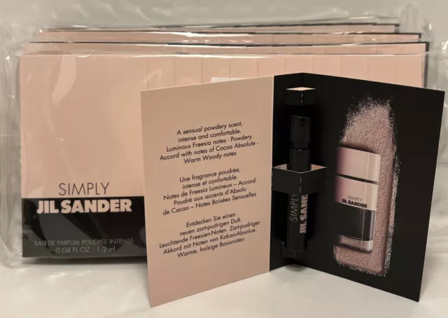 Jil Sander - Simply Poudree Intense, Damen parfum proben 48x1,2 Ml.