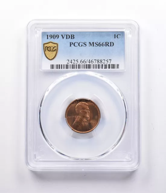 MS66 RD 1909 VDB Lincoln Wheat Cent PCGS *0837