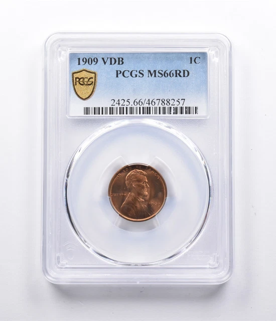 MS66 RD 1909 VDB Lincoln Wheat Cent PCGS *0837