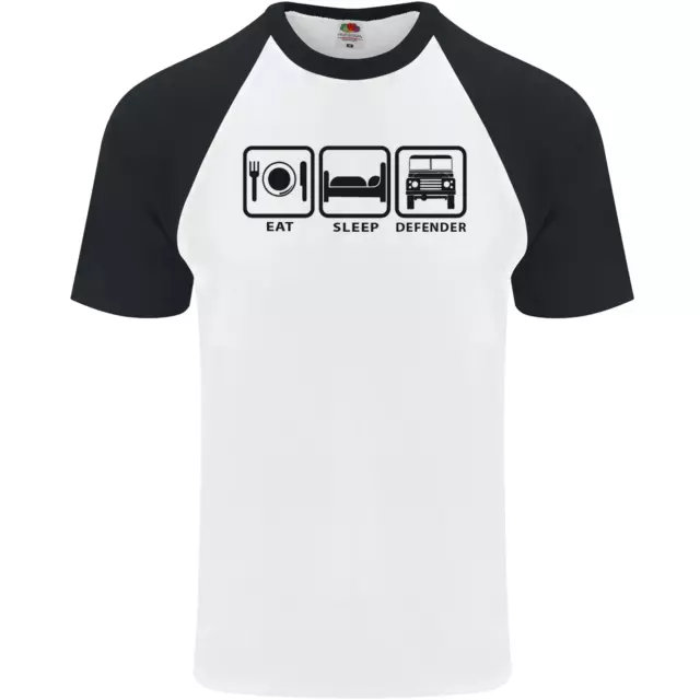 Maglietta da baseball Eat Sleep 4X4 Off Road da uomo S/S