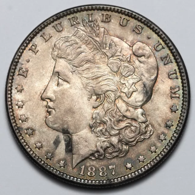 1887 United States Of America Usa Philadelphia Morgan Silver Dollar Coin