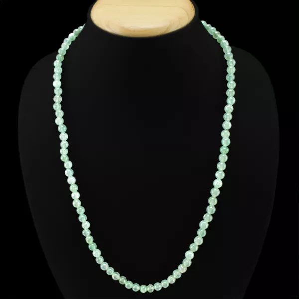 Buyers Favourite 262.00 Cts Natural Untreated Green Aquamarine Beads Necklace