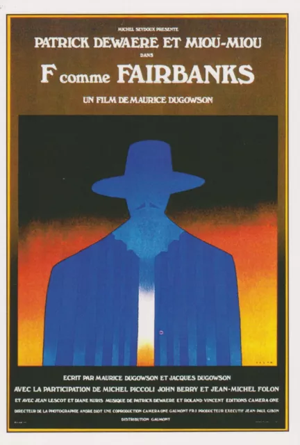 Carte postale FOLON Jean-Michel affiche film F comme Fairbanks Albert Valentin