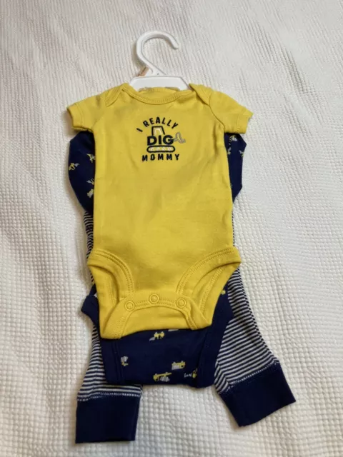 Carters Baby Boy Preemie 3 piece outfit NWT
