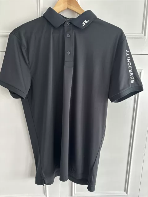 J.Lindeberg Tour Tech Polo - Slim - Black RRP £75