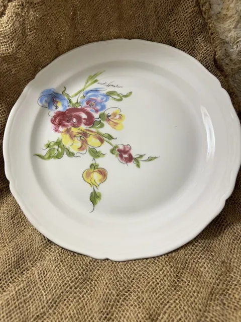 Plat Rond  En Porcelaine De France - PILLIVUYT - Motif Floral