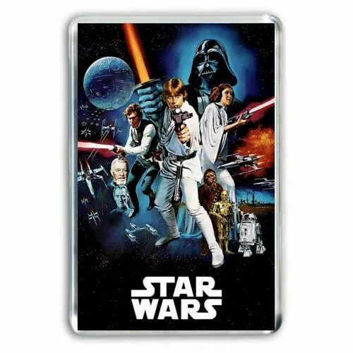 Retro Portrait 'Star Wars' :Movie Poster Art - Jumbo Fridge / Locker Magnet