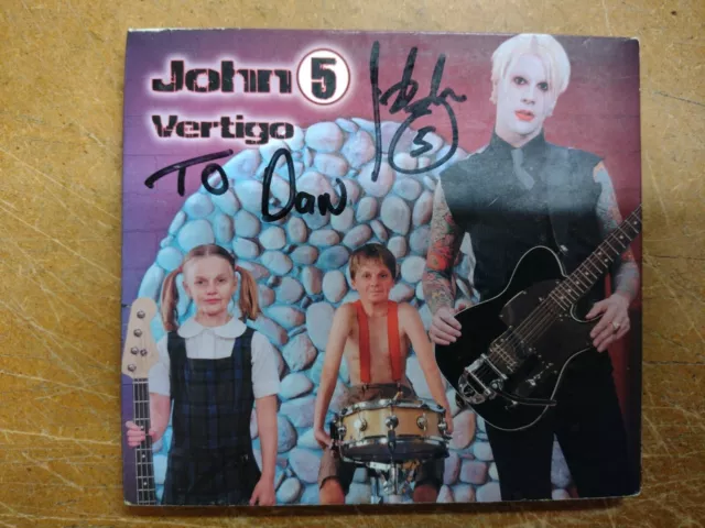 John 5 - Vertigo CD album rare signed autographed Marilyn Manson Rob zombie