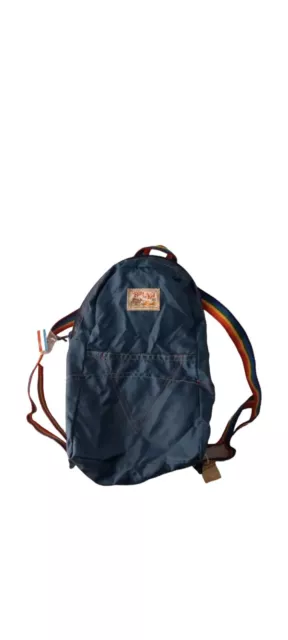 Vintage 1980's Small Knapsack Backpack Rainbow Straps by Billy The Kid Brand