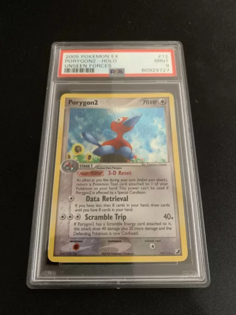 2005 Pokemon Card EX Unseen Forces Porygon2 12/115 Holo PSA 9 MINT