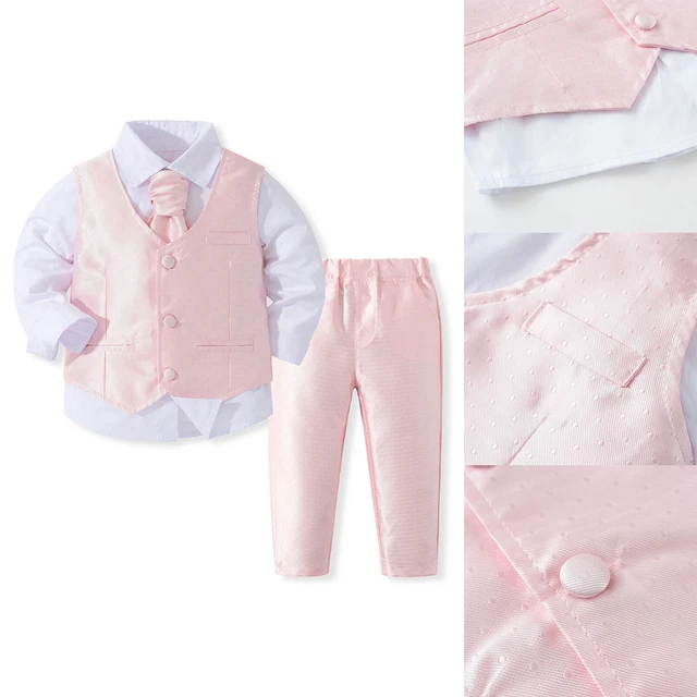 Abiti ragazzi gentleman smoking mosca camicia gilet pantaloni 3 pezzi Abbigliamento bambino 3
