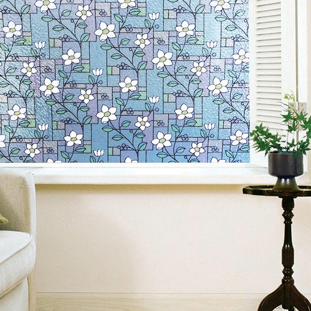 ?i?ek Pencere Etiketi Decorative Glass Film Wall Stickers Glass Stickers Opaque 3