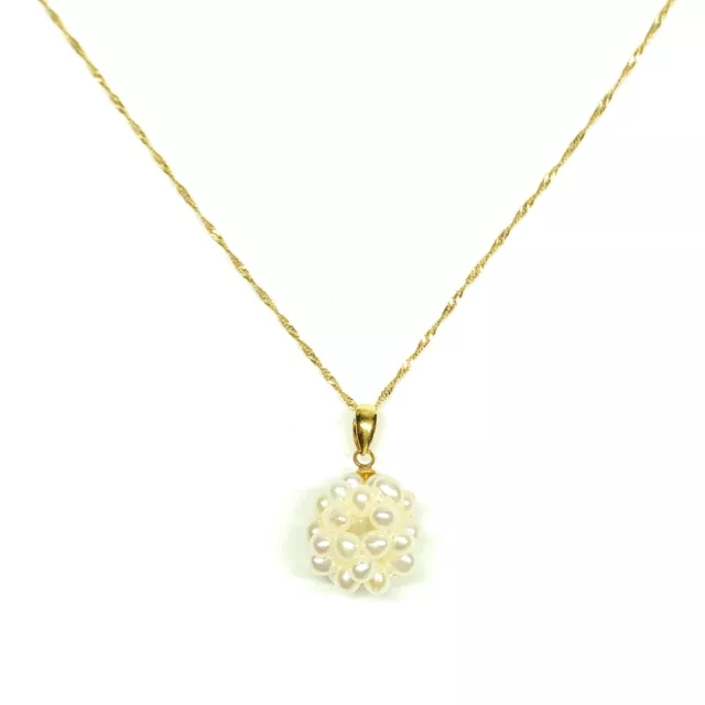 Jewelry Pendant Necklace   Pearl Yellow Gold 1317382