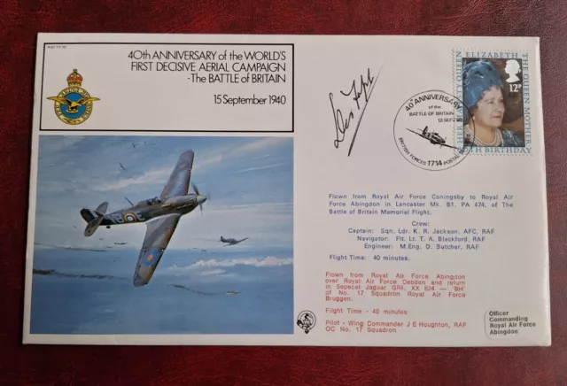 Battle Of Britain Desmond Fopp Signed First Day Cover FDC RAF Pilot