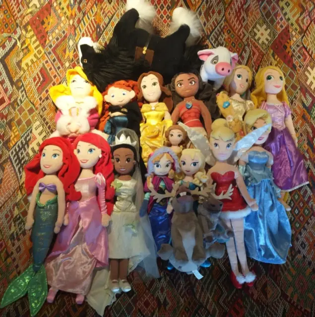 Disney Store Plush Doll Bundle, Princess Collection