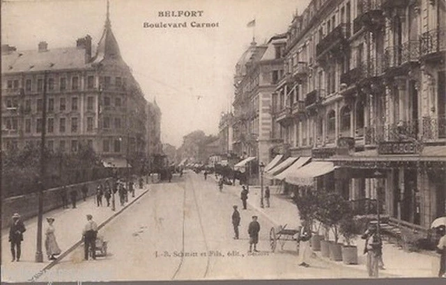 Cpa Belfort.boulevard Carnot.j.b. Schmitt Edit.  Ecrite Vers 1912..Tbe