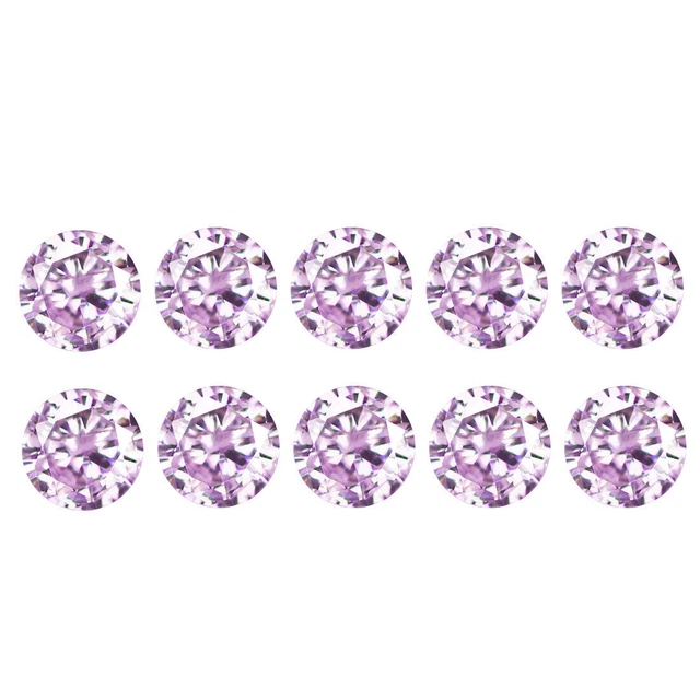 0.06Ct 10Pcs Lot Rond 1.10 mm Australien Non Traité - Diamant Rose Violet...