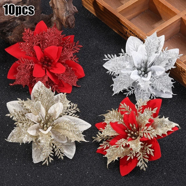 Décor arbre à fleurs étincelantes pour Noël fête ornement suspendu de Noël
