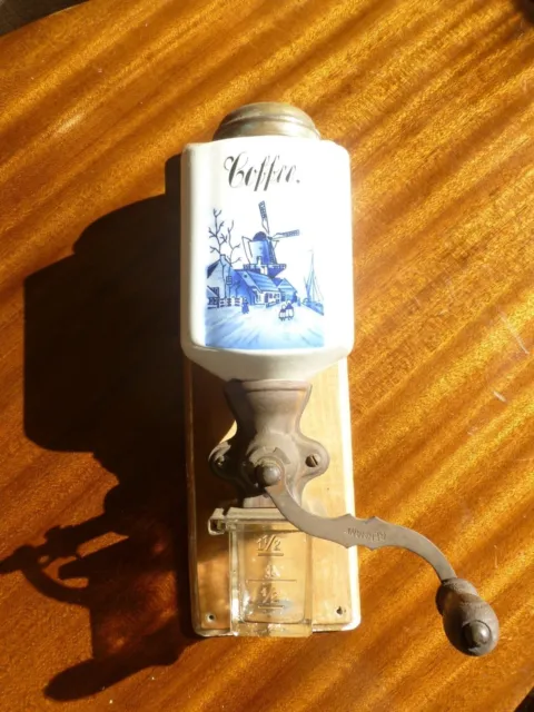 JBW Germany Delft Blue White Coffee Grinder Wall Mount