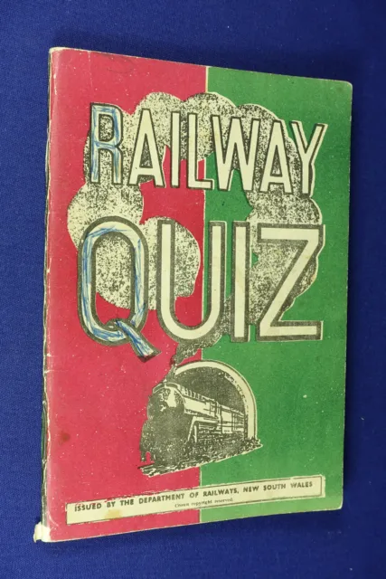 RAILWAY QUIZ The Department of Railways NSW 1953 Fun Australian Train Booklet