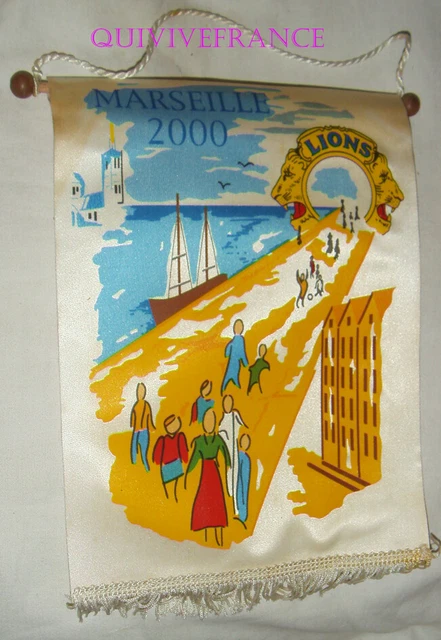 Fan332 - Fanion Lions Club De France - Marseille 2000