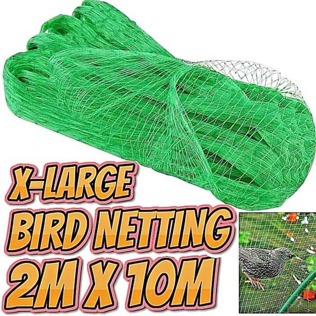 New Anti Bird Pond Netting Net Plants Veg Fruit Protect Garden Fine Mesh 2m x10m