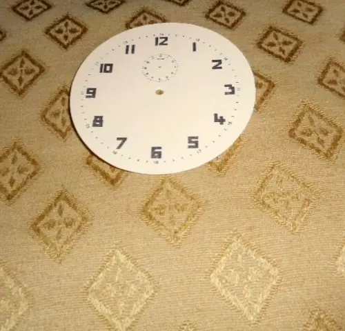 New Alarm Clock Dial Face Paper Card    73mm Minute Track    Cream Round Arabic