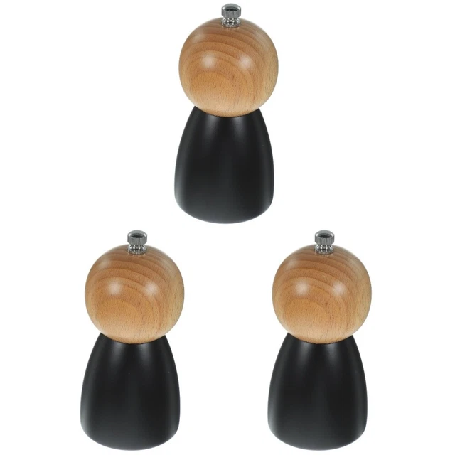 3 piezas molinillo de pimienta de mano pequeño molinillo de sal molinillo de pimienta pequeño sal marina